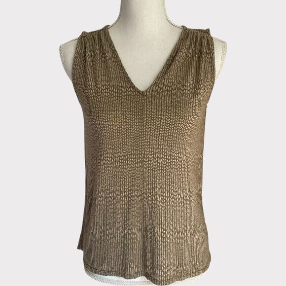 Lucky Brand Tank Top V Neck Brown Neutral Sleeveless Casual Layers XS - Picture 1 of 6